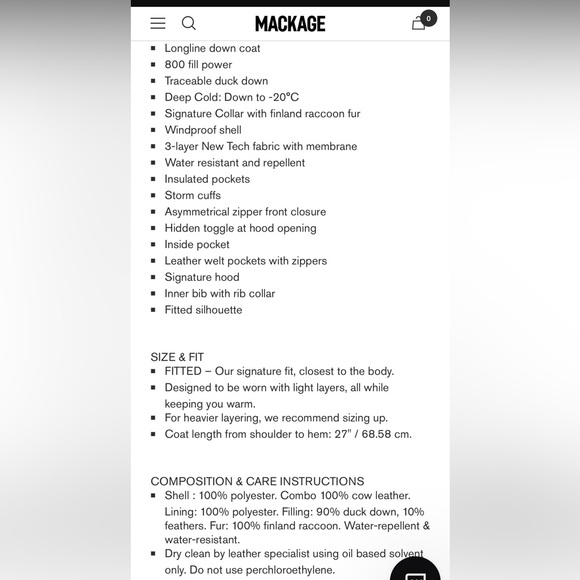 BRAND NEW Mackage ADALI down coat with natural fur - Picture 6 of 6